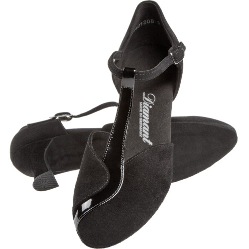 Diamant Mujeres Zapatos de Baile 068-069-008 - Negro [Ancho]