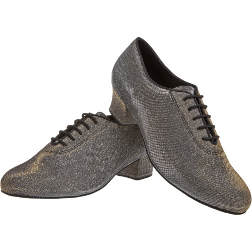 Diamant Ladies Practice Shoes 093-034-509-A - Brocade Black-Silver - 3,7 cm Cuban [UK 5,5]