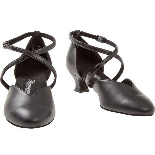 Diamant Women´s dance shoes 107-013-034 - Black Leather - 4,2 cm