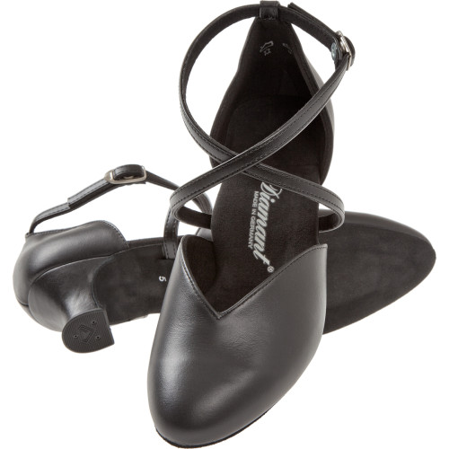 Diamant Mujeres Zapatos de Baile 107-013-034 - Cuero Negro - 4,2 cm Spanish [UK 5,5]