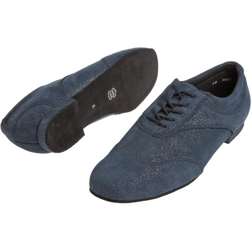 Diamant Mulheres Sapatos de Dança 183-005-537 - Camurça Azul - 1,2 cm