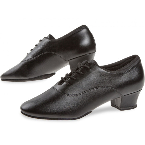Diamant Ladies Practice Shoes 185-234-560-A - Leather Black - 3,7 cm Cuban - Geteilte Sohle  - Größe: UK 3
