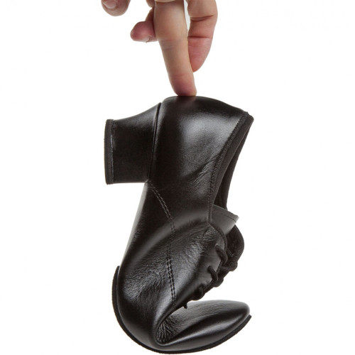 Diamant Ladies Practice Shoes 185-234-560-A - Leather Black - 3,7 cm Cuban - Geteilte Sohle  - Größe: UK 3