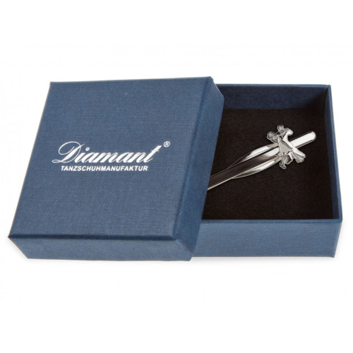 Diamant Tie clip with dance couple [Silver]