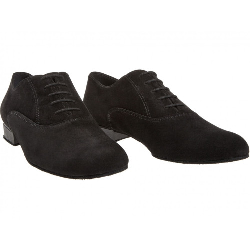 Diamant Hombres Zapatos de Baile 180-025-001 - Ante Negro - 2 cm