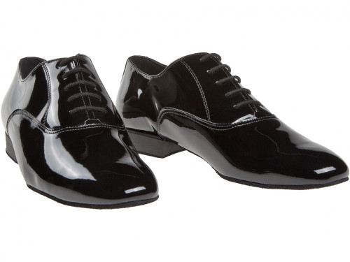 Diamant Homens Sapatos de Dança 180-075-038 - Laca Preto - 2 cm