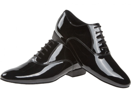 Diamant Hombres Zapatos de Baile 180-075-038 - Charol Negro - 2 cm