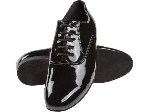 Diamant Homens Sapatos de Dança 180-075-038 - Laca Preto - 2 cm