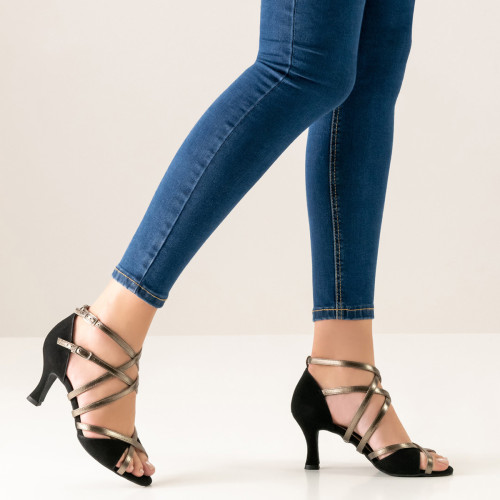 Werner Kern Femmes Chaussures de Danse Eva - Suede Noir/Chevro Antique 6,5 - Pointure: UK 5
