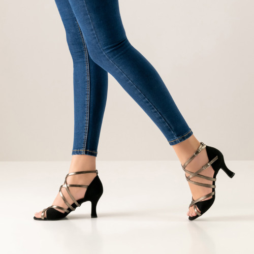 Werner Kern Femmes Chaussures de Danse Eva - Suede Noir/Chevro Antique 6,5 - Pointure: UK 5