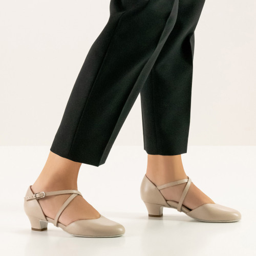 Werner Kern Femmes Chaussures de Danse Felice - Cuir Beige - 3,4 cm  - Größe: UK 7,5