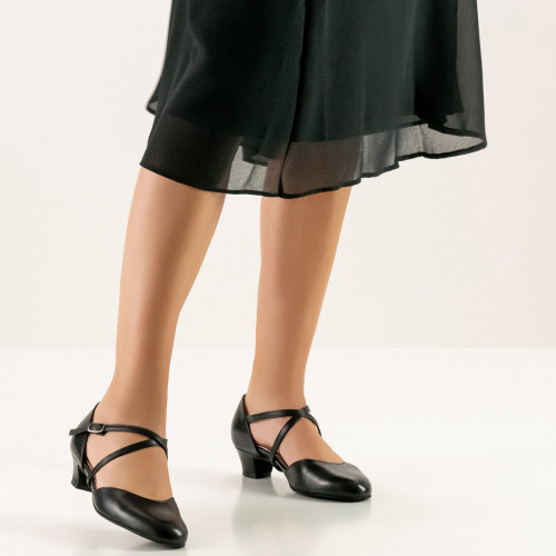 Werner Kern Femmes Chaussures de Danse Felice - Cuir Noir - 3,4 cm  - Größe: UK 5,5