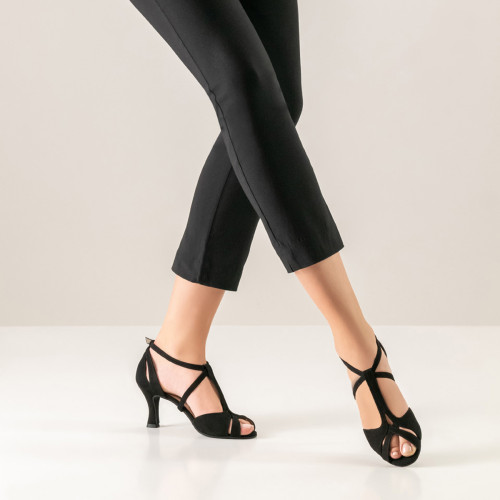 Werner Kern Mujeres Zapatos de Baile Francis - Ante Negro - 6,5 cm  - Größe: UK 5,5