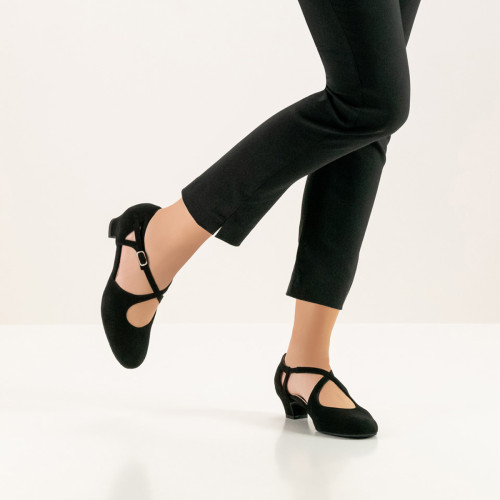 Werner Kern Mujeres Zapatos de Baile Gala - Ante Negro  - Größe: UK 4,5