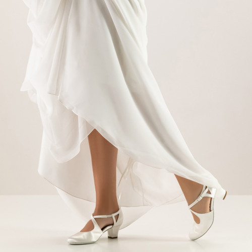 Werner Kern Mulheres Sapatos de Dança Gala 4,5 - Cetim Branco