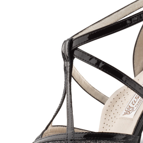 Werner Kern Mujeres Zapatos de Baile Ginny - Charol/Brocado Negro/Silver - 6 cm [UK 7]