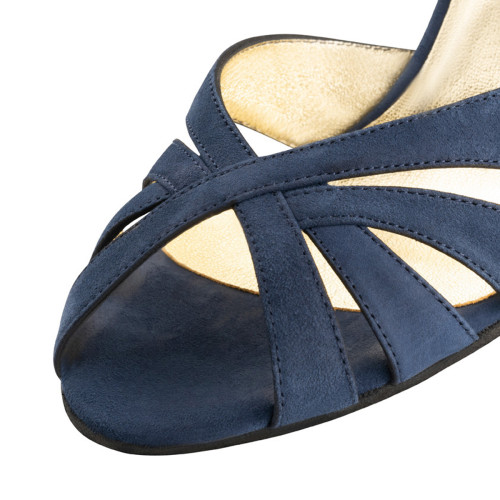 Nueva Epoca Sapatos de Dança Gracia - Camurça Royal-Azul - 7 cm Stiletto  - Größe: UK 3,5