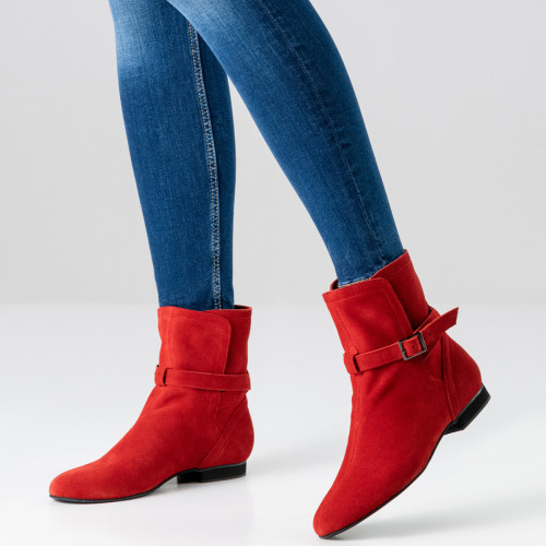 Werner Kern Mulheres Sapatos de dança/Tanzstiefel Harper 15-S - Camurça Vermelha