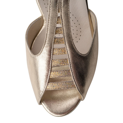 Werner Kern Donne Scarpe da Ballo Holly - Obermaterial: Pelle Platin/Beige - Misura: EU 38