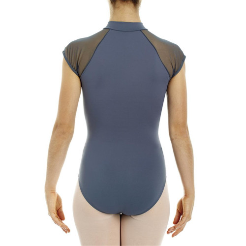 Intermezzo Damen Ballett Body/Trikot mit Zip vorne und Ärmeln kurz 31254 Bodymerzip