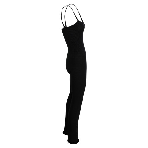 Intermezzo Ladies Warm-up suit long with Spaghetti-straps 4588 Skinlegrec - Black (037) - Size: S