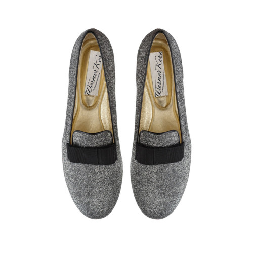 Werner Kern Donne Ballerinas Linn - Broccato Nero/Argento [EU 38,5]