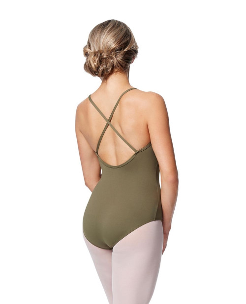 LULLI Dancewear Mulheres Ballet Camisa/Collant/Leotardo ELENA sem mangas - Cor: Khaki - Tamanho: M