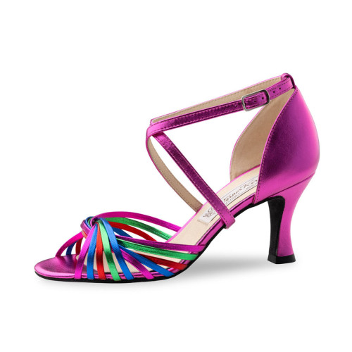 Werner Kern Women´s dance shoes Mary - Obermaterial: Leather Fuchsia/Multi - Size: EU 39 1/3