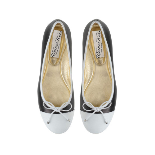 Werner Kern Donne Ballerinas Mimi - Pelle Nero/Bianco [EU 40,5]