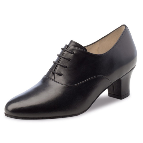 Werner Kern Ladies Practice Shoes Olivia - Black Leather - 4,5 cm Bloc Heel  - Größe: UK 4,5