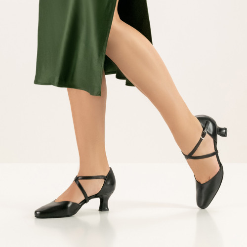 Werner Kern Femmes Chaussures de Danse Patty - Cuir Noir - 5,5 cm  - Größe: UK 4