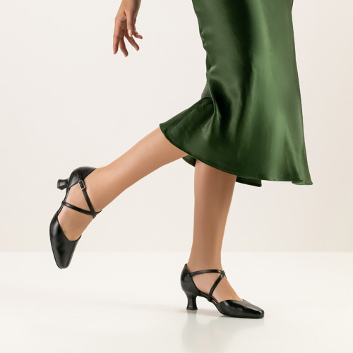 Werner Kern Femmes Chaussures de Danse Patty - Cuir Noir - 5,5 cm  - Größe: UK 4
