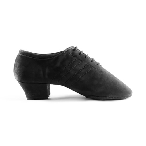 Portdance Heren Latin Dansschoenen PD008 - Leer Zwart - 4 cm Latin - Grootte: EUR 37