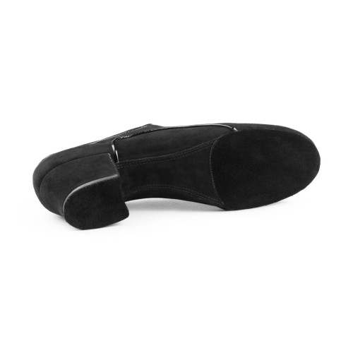 Portdance Hommes Chaussures de Danse Latine PD011 - Nubuck Noir - 4 cm Latin - Pointure: EUR 42