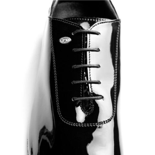 PortDance - Hommes Chaussures de Danse Latin PD020 Premium - Vernis Noir - 2 cm