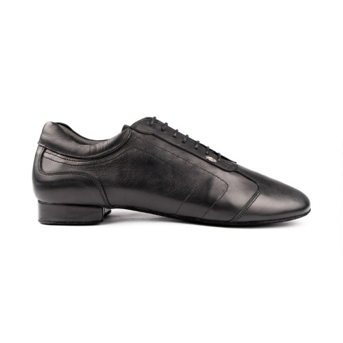 PortDance Mens Dance Shoes PD035 - Leather Black - 2 cm