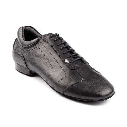 Portdance Hombres Zapatos de Baile PD035  - Cuero Negro - 2 cm