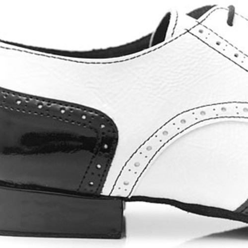 PortDance - Homens Sapatos de Dança PD042 Tango - Preto/Branco