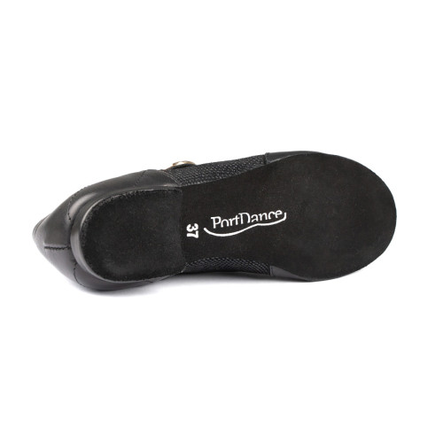 Portdance Sapatos de Dança Senhora PD07 - Couro/Beverly Preto - 1,5 cm