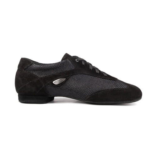 Portdance Damen Tanzschuhe PD07 - Obermaterial: Nubuck/Beverly Schwarz - Größe: EUR 39