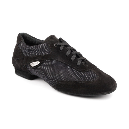 Portdance Damen Tanzschuhe PD07 - Obermaterial: Nubuck/Beverly Schwarz - Größe: EUR 39