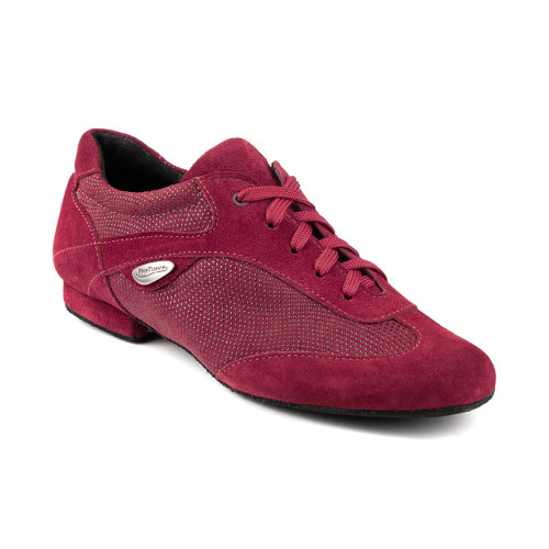 PortDance Mulheres Sapatos de dança PD07 - Nubuck/Beverly Bordeaux - 1,5 cm