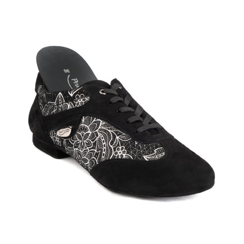 PortDance Mujeres Zapatos de Práctica PD09 - Negro