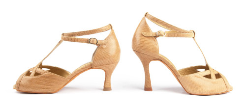 Portdance Femmes Chaussures de Danse PD505 - Couleur: Camel/Marron - Talon: 7 cm Flare (klein) - Pointure: EUR 35