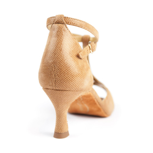Portdance Mulheres Sapatos de dança PD505 - Cor: Camel/Marrom - Salto: 5 cm Flare (klein) - Tamanho: EUR 37