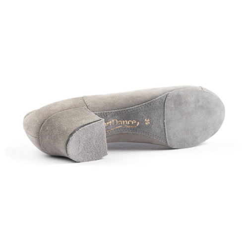 Portdance Ladies Practice Shoes PD702 - Suede Gray / Denim - Size: EUR 37