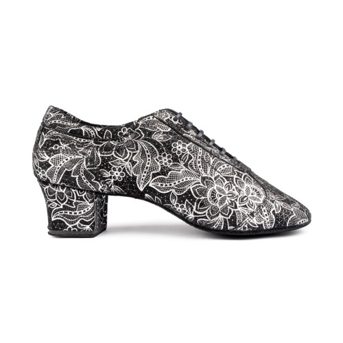 Portdance Mulheres Sapatos instrutor de dança PD706 - Cor: Preto/Branco - Tamanho: EUR 39