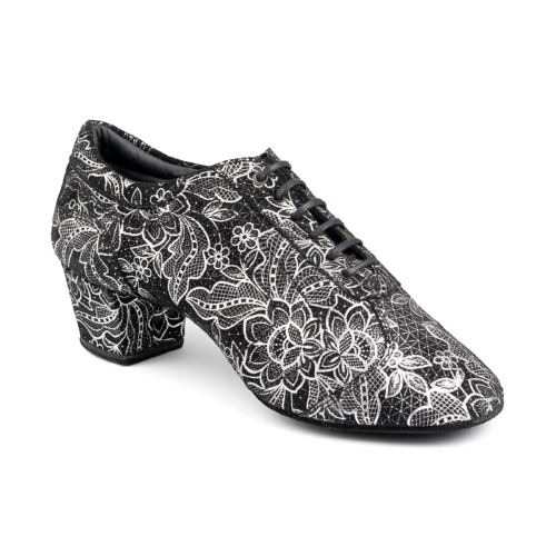 Portdance Mulheres Sapatos instrutor de dança PD706 - Cor: Preto/Branco - Tamanho: EUR 38