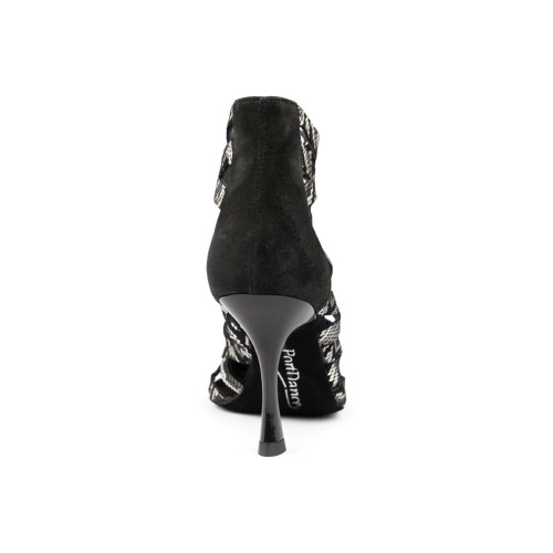 PortDance Women´s dance shoes PD804B - Black/White - 7 cm