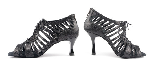 PortDance Mulheres Sapatos de Dança PD812 - Nobuk Preto - 7 cm